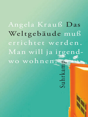 cover image of Das Weltgebäude muß errichtet werden. Man will ja irgendwo wohnen.